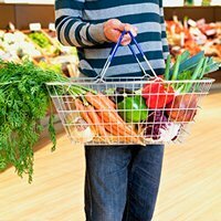 Grocery basket with green vegetables | Alberta Health and Wellness Resources
